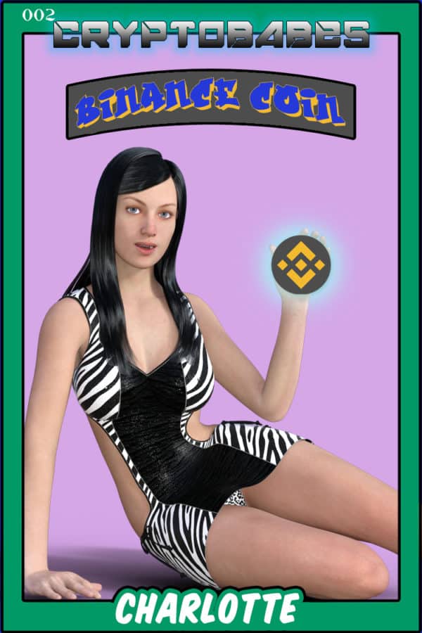 Cryptobabe 002 Charlotte BNB blue